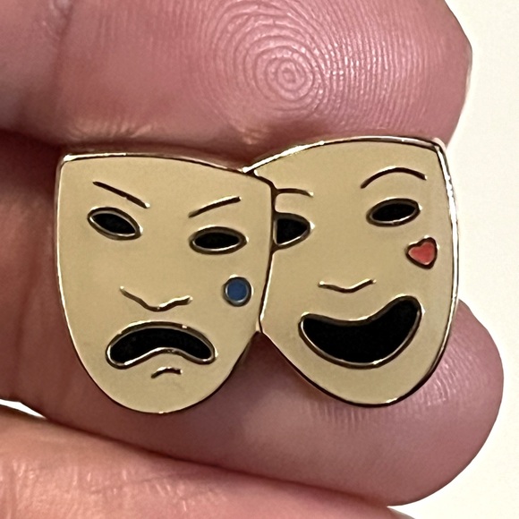 Burberry Jewelry - BURBERRY London Theater Masks Pin, 1 inch